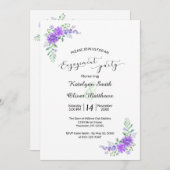 Lavender Lilac Wedding Verlobung Einladung (Vorne/Hinten)