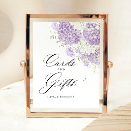 Lavender Lilac White Floral Cards & Gifts Wedding Sockelschild