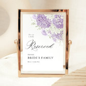 Lavender Lilac White Floral Reserved Seat Sign 5x7 Poster