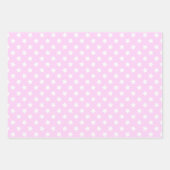 Lavender Lilac White Stars Polka Dots Geschenkpapier Set (Vorderseite)