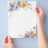 Lavender Lilac Yellow Brautparty Games Paper Flyer (Hand)