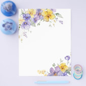 Lavender Lilac Yellow Brautparty Games Paper Flyer (Einzeln)