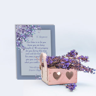 Lavender Lilacs Sympathy Card Einladung