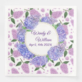 Lavender Lilacs Wedding Paper Napkin Serviette (Vorderseite)