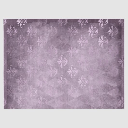 Lavender Lilie Damask Decoupage Seidenpapier (Vorderseite)