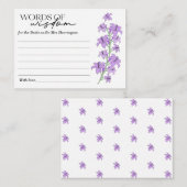 Lavender Lily Brautparty Wörter der Weisheitskarte Begleitkarte (Vorne/Hinten)