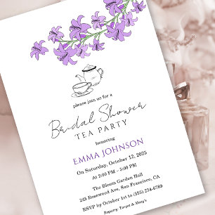 Lavender Lily Bridal Tea Party Einladung
