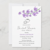 Lavender Lily Bridal Tea Party Einladung (Vorderseite)