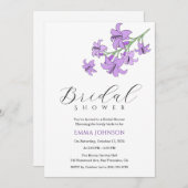 Lavender Lily Floral Bridal Dusche Einladungen (Vorne/Hinten)