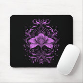 Lavender Lily Purple Wildflower Gothic Dark Design Mousepad (Mit Mouse)