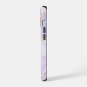 Lavender Liquid Marble iPhone 15 Hülle (Linke Seite)