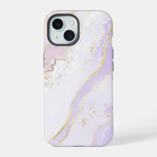 Lavender Liquid Marble iPhone 15 Hülle
