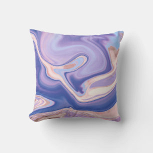 Lavender Liquid Marble Throw Kissen