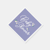 Lavender Little Lady Spring Flowers Kinderdusche Serviette (Ecke)