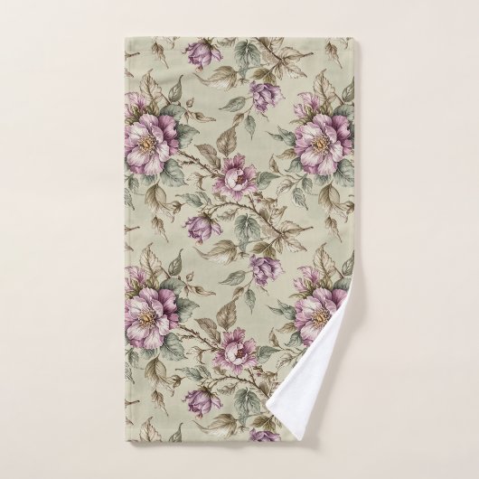 Lavender Long Stem Rose Badhandtuch Set (Handtuch)