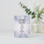 *~* Lavender Lotus Blue Rays Reiki Healing Energy Visitenkarte (Stehend Vorderseite)
