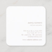 Lavender Lotus Blume Mandala Quadratische Visitenkarte (Rückseite)