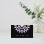 Lavender Lotus Blume Mandala Visitenkarte (Stehend Vorderseite)