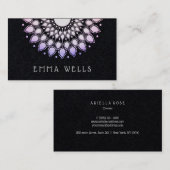 Lavender Lotus Blume Mandala Visitenkarte (Vorne/Hinten)