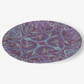 ‚Lavender lotus‘, blumenarabesque muster dinner P Pappteller (Schrägansicht)