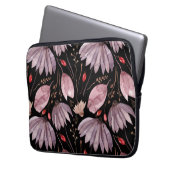 Lavender Lotus Flowers Laptop Electronics Sleeve (Vorderseite Links)
