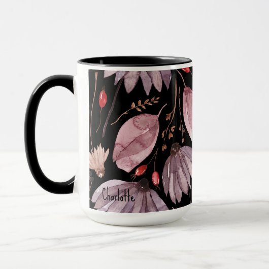Lavender Lotus Flowers Mug Tasse (Links)