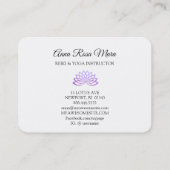 *~* Lavender Lotus Rays Reiki Healing Energy Visitenkarte (Rückseite)