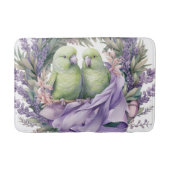 Lavender Lovebirds Badematte (Vorderseite)