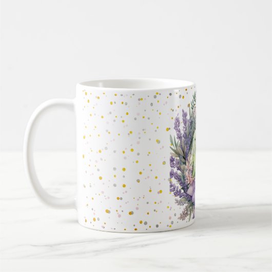 Lavender Lovebirds Kaffeetasse (Links)