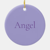 Lavender Lovebirds Keramik Ornament (Hinten)