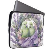 Lavender Lovebirds Laptop Sleeve (Vorne Rechts)