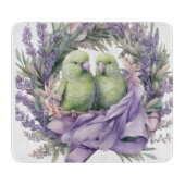 Lavender Lovebirds Schneidebrett (Vorderseite)
