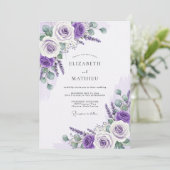 Lavender Luminous Spring Wedding Einladung (Stehend Vorderseite)