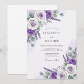 Lavender Luminous Spring Wedding Einladung (Vorne/Hinten)