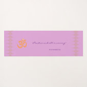 Lavender Lush Floralmalerei mit Ashtanga-Zitat Yogamatte (Rückseite (Horizontal))