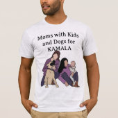 Lavender - Mama Kind und Hund für Kamala Tshirt (Vorderseite)