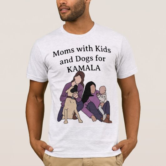 Lavender - Mama Kind und Hund für Kamala Tshirt (Vorderseite)