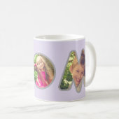 Lavender MAMA Muttertagsfoto Collage Kaffeetasse (VorderseiteRechts)