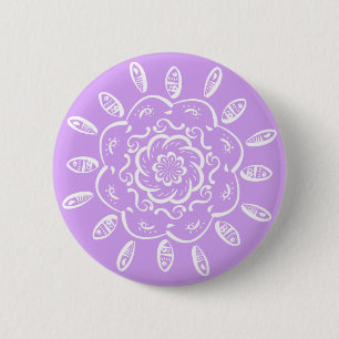 Lavender Mandala Button