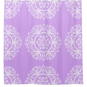 Lavender Mandala Duschvorhang