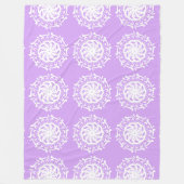 Lavender Mandala Fleecedecke (Vorderseite)