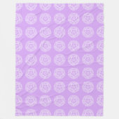 Lavender Mandala Fleecedecke (Vorderseite)