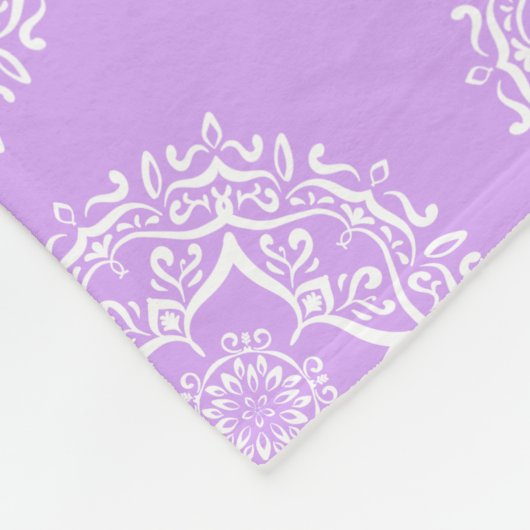 Lavender Mandala Fleecedecke (Ecke)