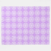 Lavender Mandala Fleecedecke (Vorderseite (Horizontal))