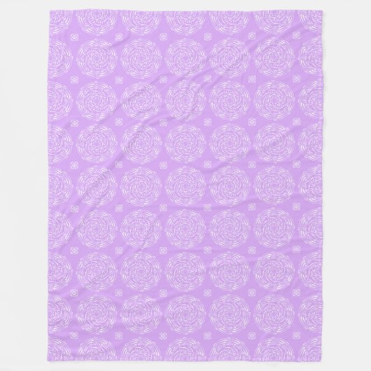 Lavender Mandala Fleecedecke (Vorderseite)
