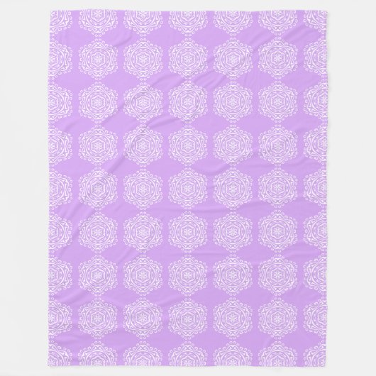 Lavender Mandala Fleecedecke (Vorderseite)