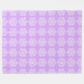 Lavender Mandala Fleecedecke (Vorderseite (Horizontal))