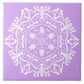 Lavender Mandala Fliese (Vorderseite)