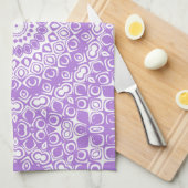 Lavender Mandala Geometric Pattern Geschirrtuch (Viertel Falte)