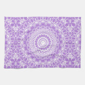Lavender Mandala Geometric Pattern Geschirrtuch (Horizontal)